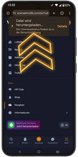 Installiere die APK-Datei