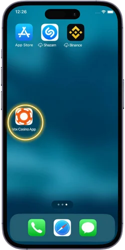 Öffne die App