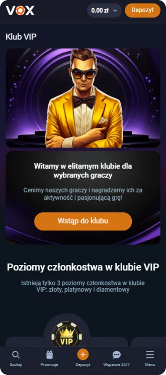 Vox aplikacja Klub VIP