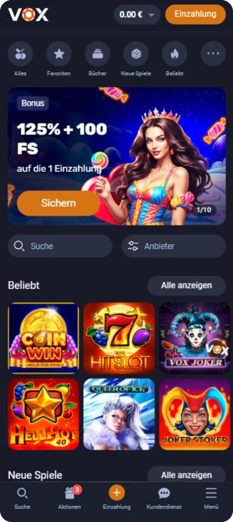Vox Casino App Startseite