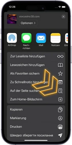 Wähle 'Zum Home-Bildschirm hinzufügen'