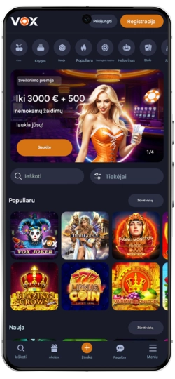 Vox kazino pagrindinis puslapis