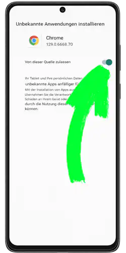 VOX Casino App - Erlaube die Installation von Apps aus unbekannten Quellen