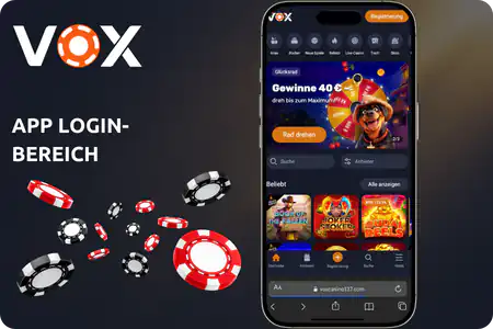 Vox Casino App Login-Bereich